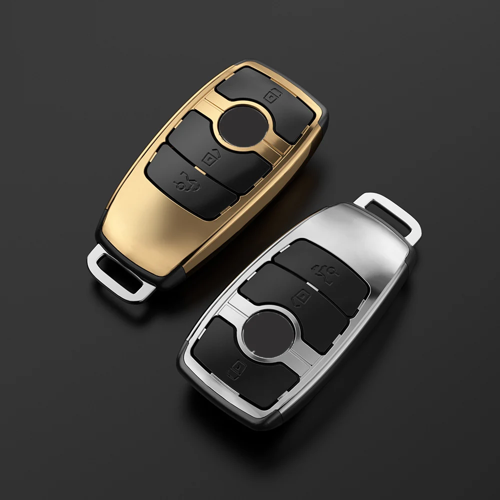 

New Plating Nano For Mercedes-Benz Key Shell C E class GLC300L Package E300l/E260/E350 Case A200 180L Car Key Case Cover Bag