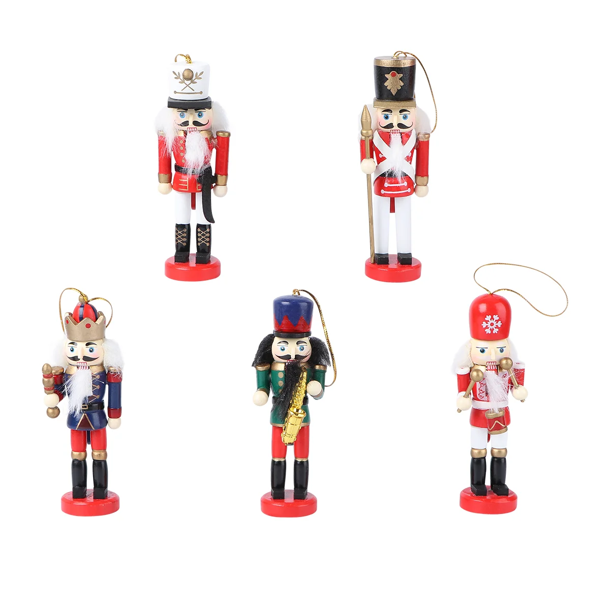 

Christmas Nutcracker Ornaments Tree Hanging Figures Wooden Soldier Xmasornament Wood Decor Holiday Figurines Nutcrackers