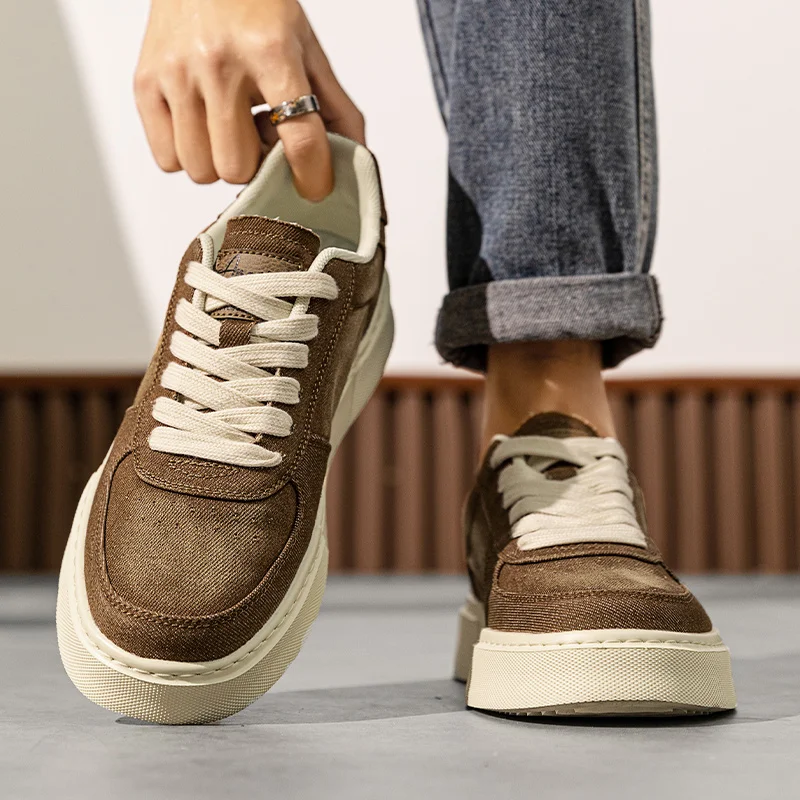 Мужские кроссовки на платформе простой дизайн скейтборд универсальная