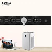avoir french plugs track socket square module wall extension socket home kitchen office table hidden power electrical outlets