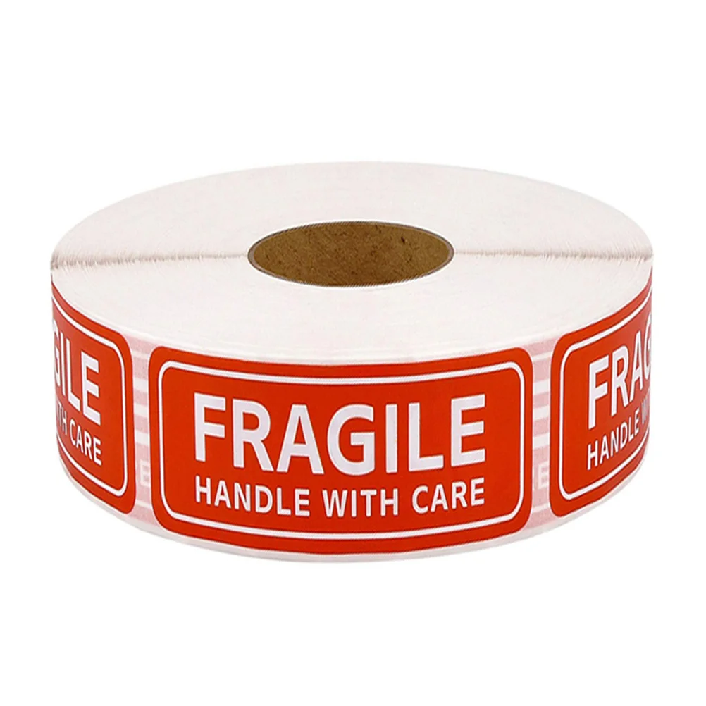 

Fragile Sticker Shipping Care Stickers Warning Handle Labels Label Packing Notice Red Adhesive