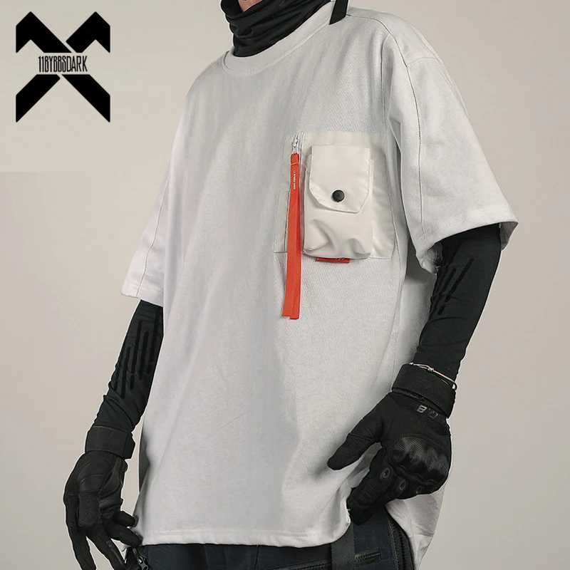 

Футболка Techwear в стиле хип-хоп, мужская летняя тактическая свободная футболка с карманами в стиле пэчворк, модель WB685 2022 года