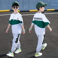 baby boy summer clothes sports suit 2022 cotton fashion kids clothes girls short sleeved shirt pants two piece set