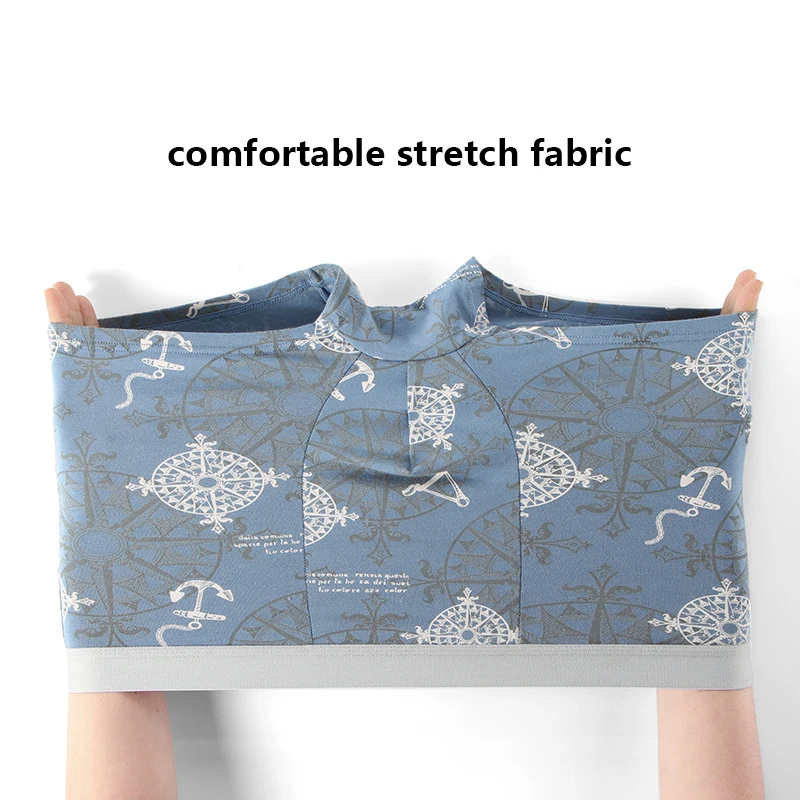 4pcs Mens Underwear Boxers Cotton Fashion Printed Men Underpants Boxer Shorts Male Panties Antibacterial Crotch Homme Lingeries