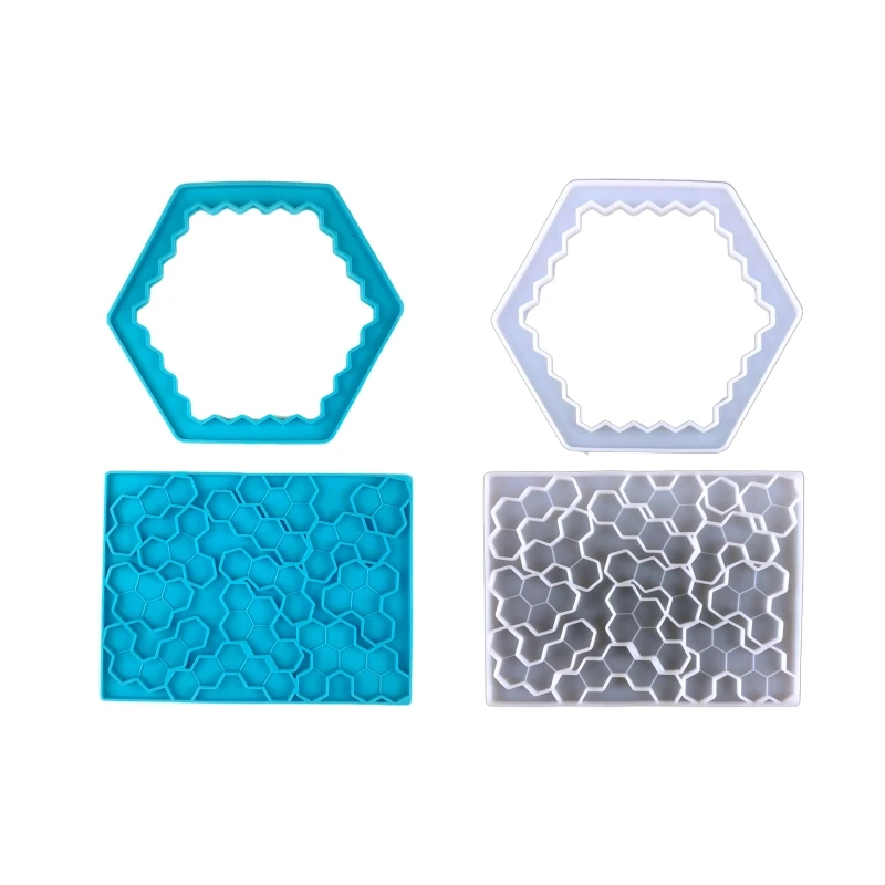 N1HE-rompecabezas de nido de abeja, molde de resina epoxi de cristal UV, juguetes de rompecabezas para niños, molde de silicona