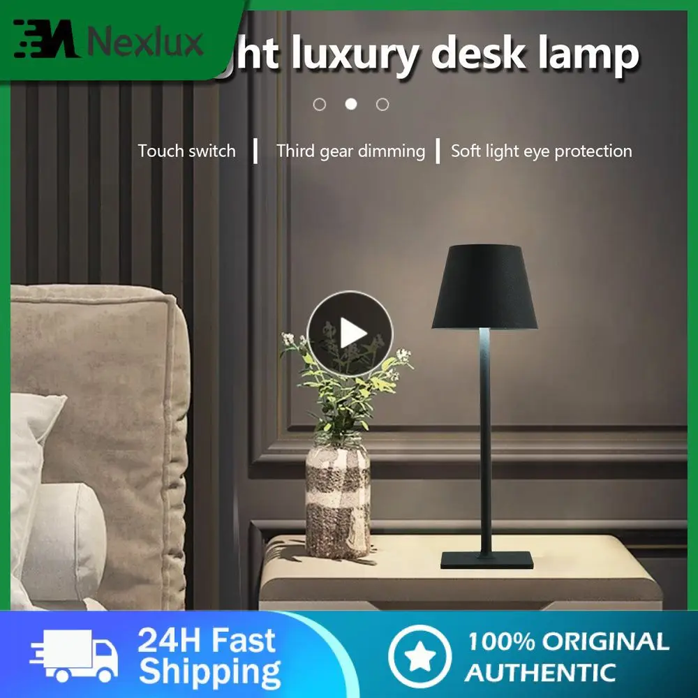 

Creative For Couple Dinner Bedside Lamp Touch Led Desk Lamp Wireless Night Light Lighting Lamps Restaurant Bedroom Modern