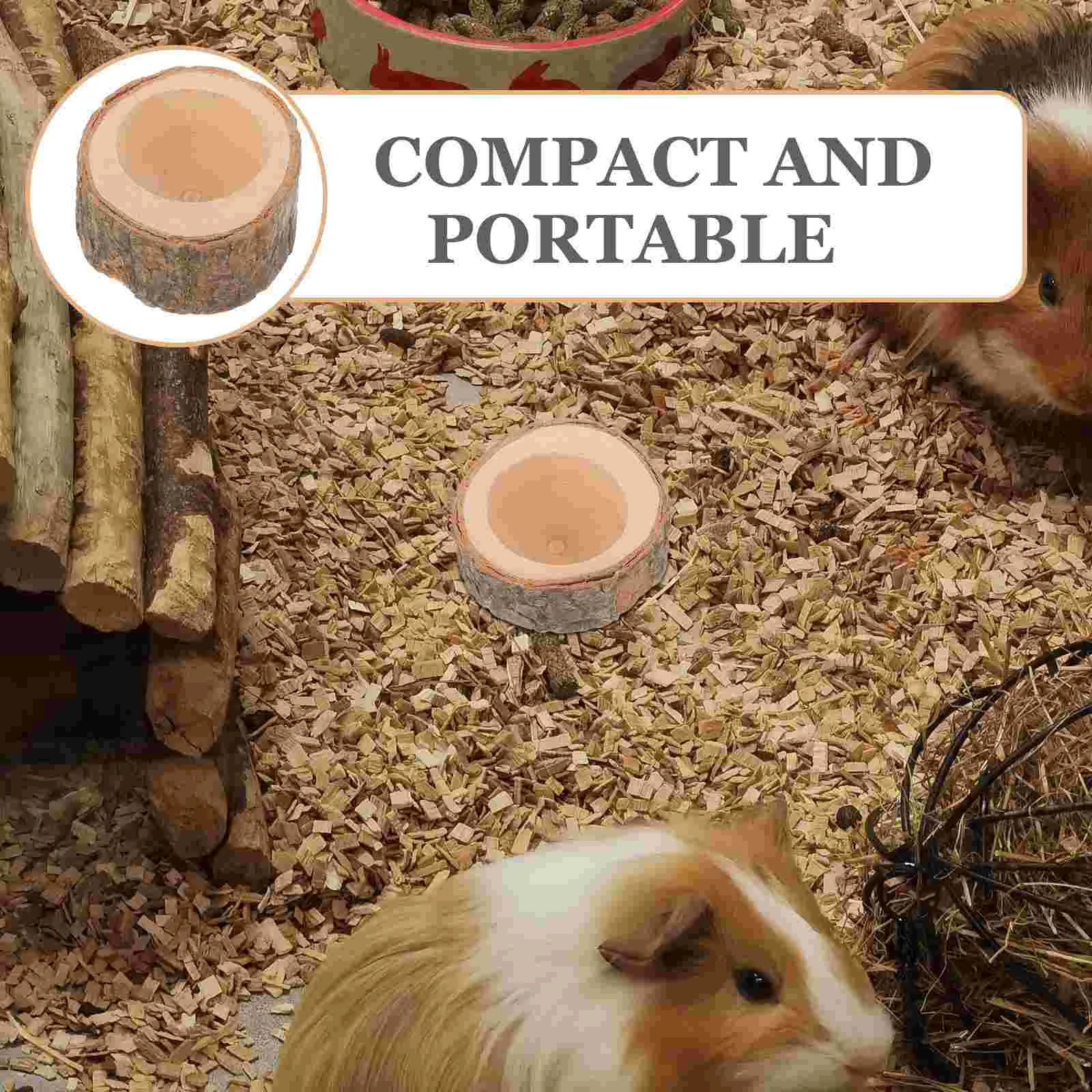 Миска для еды хомяка кормушка морских свинок блюдо кролика дерево шиншиллы