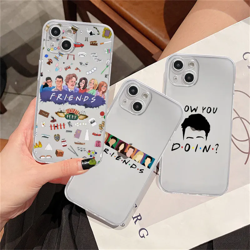 

KA1211_Central Perk Friends Clear Case For Apple iPhone 14 11 13 12 Pro 7 8 Plus XR X XS Max 6 6S 14Pro Silicone Phone Cover