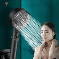 shower head water saving 5 mode adjustable high pressure shower one key stop water massage eco shower bathroom accessories