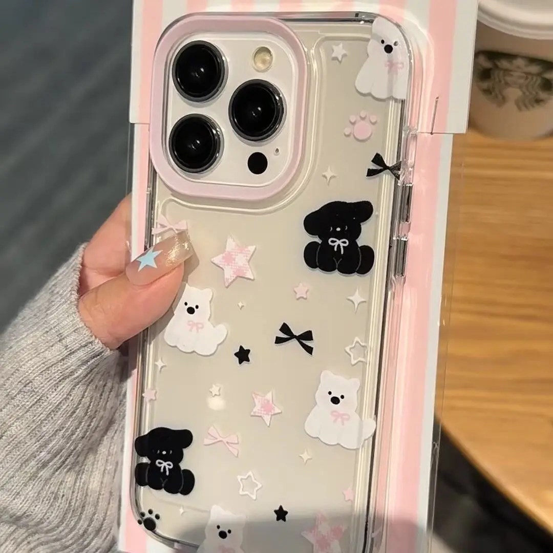 SEIRASSIM мультяшный медведь милый чехол для телефона iphone 15 pro max 14 plus 13 11 12 силиконовый