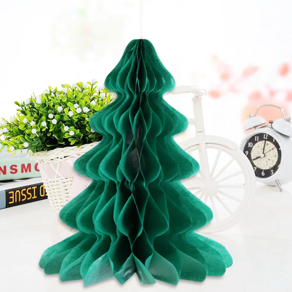 

Christmas Honeycomb Tree Paper Hangingtissue Decorations Decoration Party Decor Table Ornaments Centerpiece Pomdesk Holiday