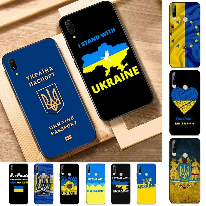 

Hot Ukraine Flag Pattern Phone Case for Huawei Y 6 9 7 5 8s prime 2019 2018 enjoy 7 plus