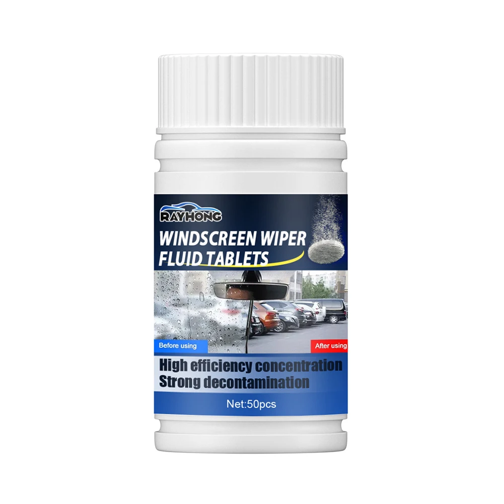 

50x Car Windshield Cleaner Effervescent Tablets Solid Washer Agent Dust Removers Window Cleaner Auto Accessories