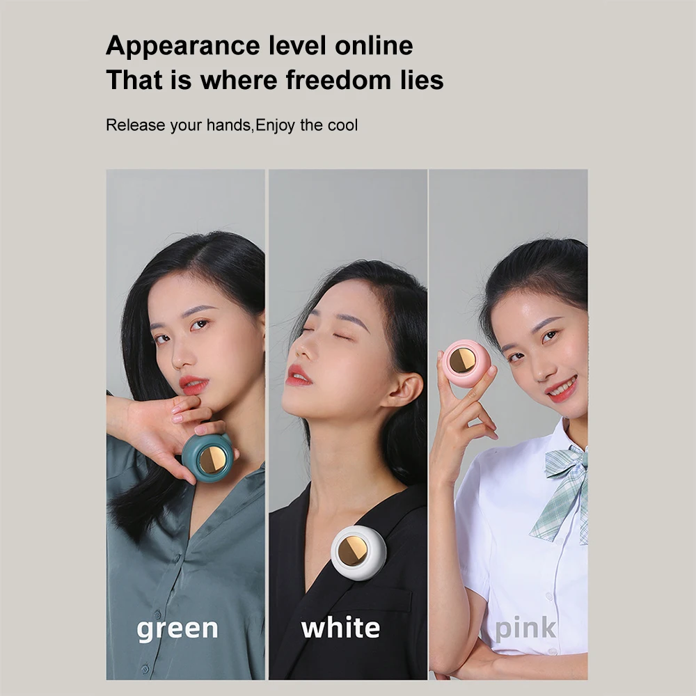 USB-вентилятор на шею с 3 скоростами