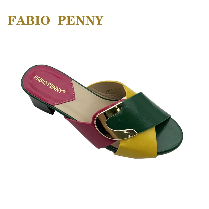 FABIO PENNY2024 новейшие роскошные итальянские модные элегантные женские шлепанцы в
