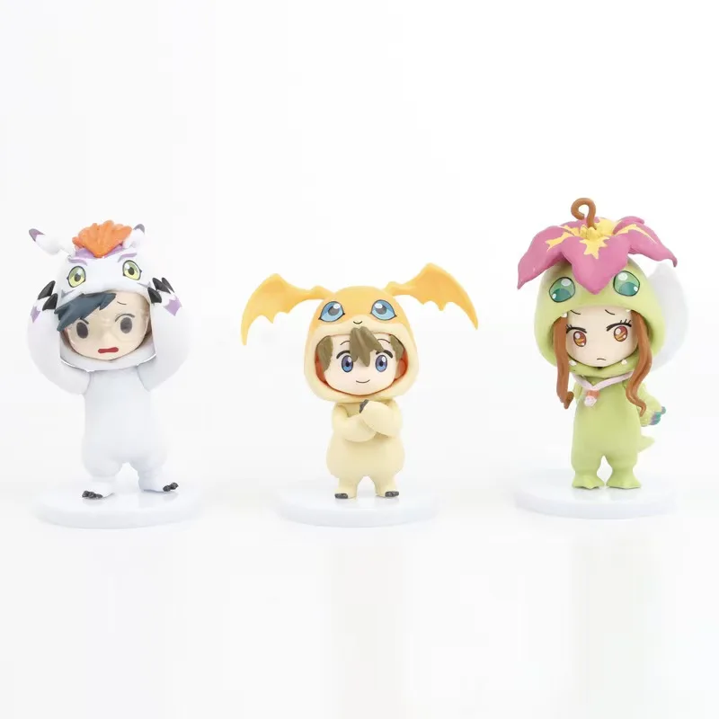 Фото Аниме Digimon Adventure Фигурка Игрушки Kawaii Цифровой Монстр Агумон Фигурка Милый Габумон ПВХ Модель Настольный Орнамент Подарок На День Рождения №4