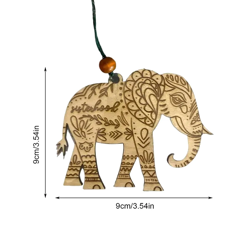Деревянный подарок дружбы слон сестричества с карточкой истории украшения для