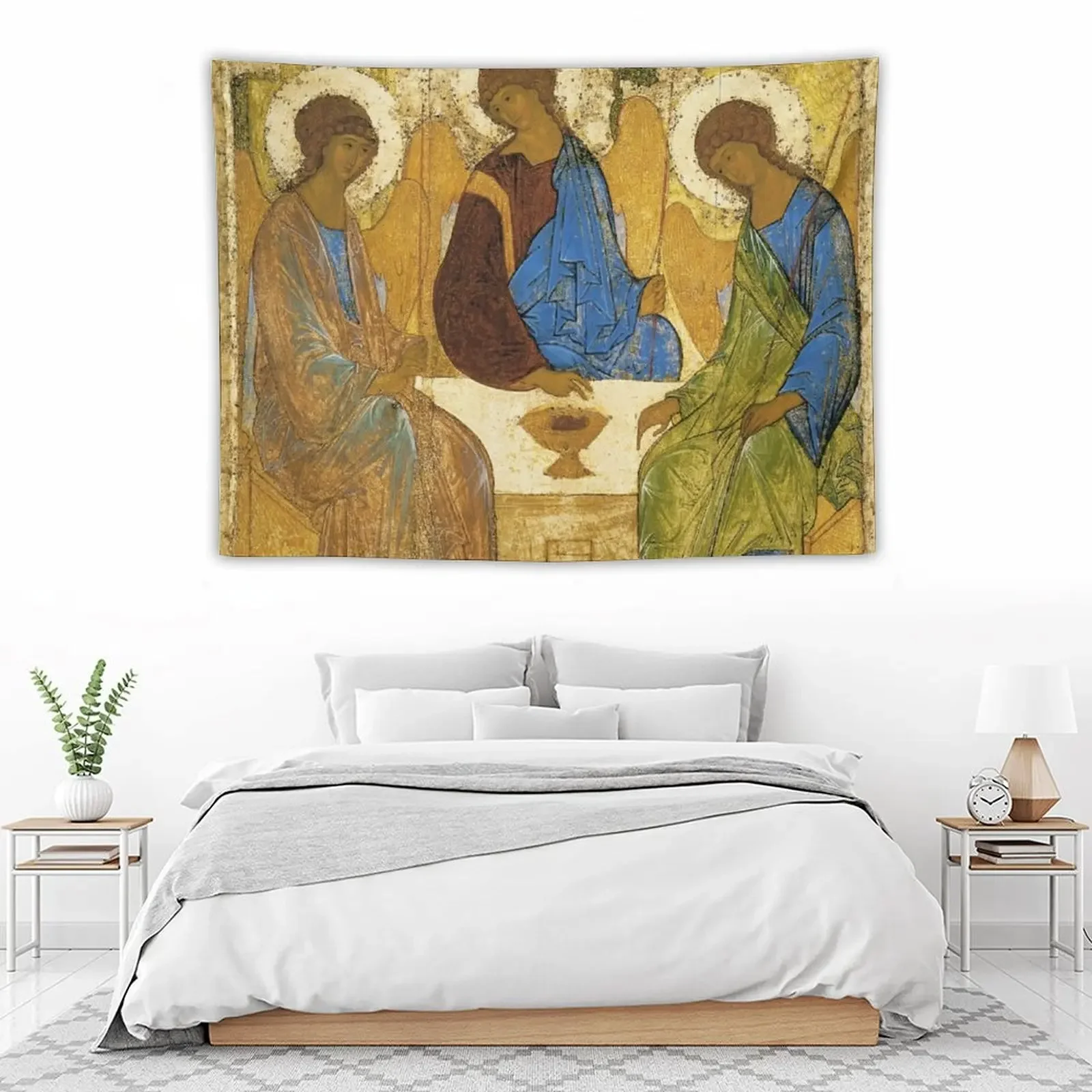 Андрея Рублев Святая Троица (альсо под названием Гостинность Авраама) 1411 гобелен