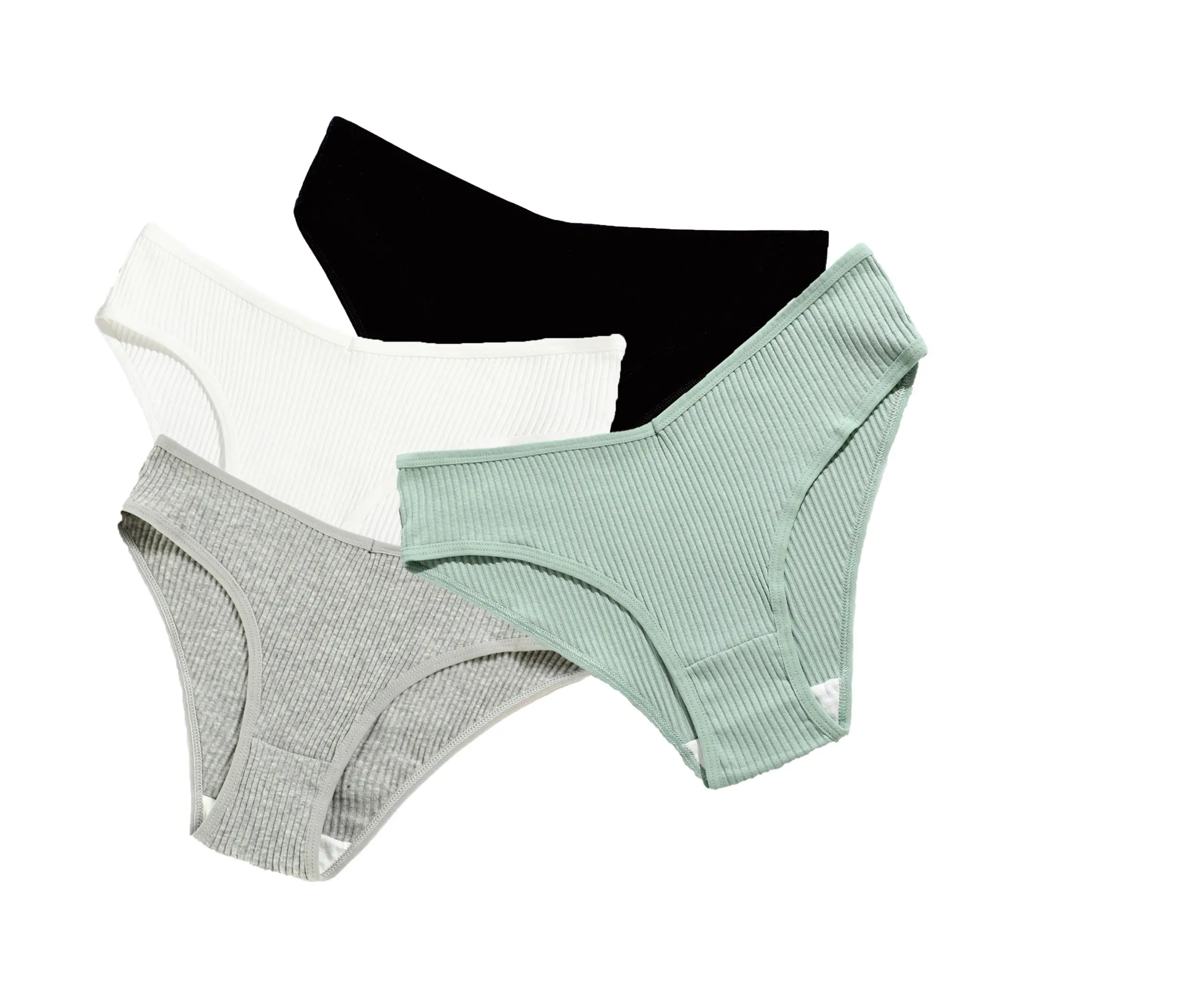 

Сексуальное женское нижнее белье, Бесшовные ребристые хлопковые простые женские трусики, нижнее белье