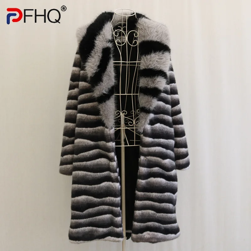 PFHQ мужская осенне-зимняя новая шуба из норки повседневное пальто с имитацией