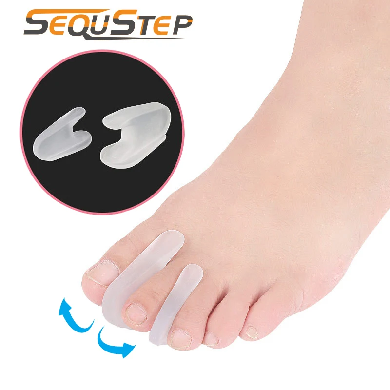 

2 pcs Gel Toe Spacer Toe Separator Bunion Protector Hallux Valgus Cushions Foot Care Women High Heels Overlapping Toes Splint