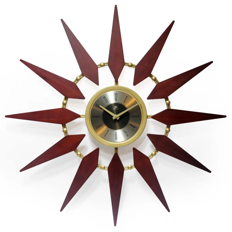 

Analog Round Natural Mid-Century Wall Clock