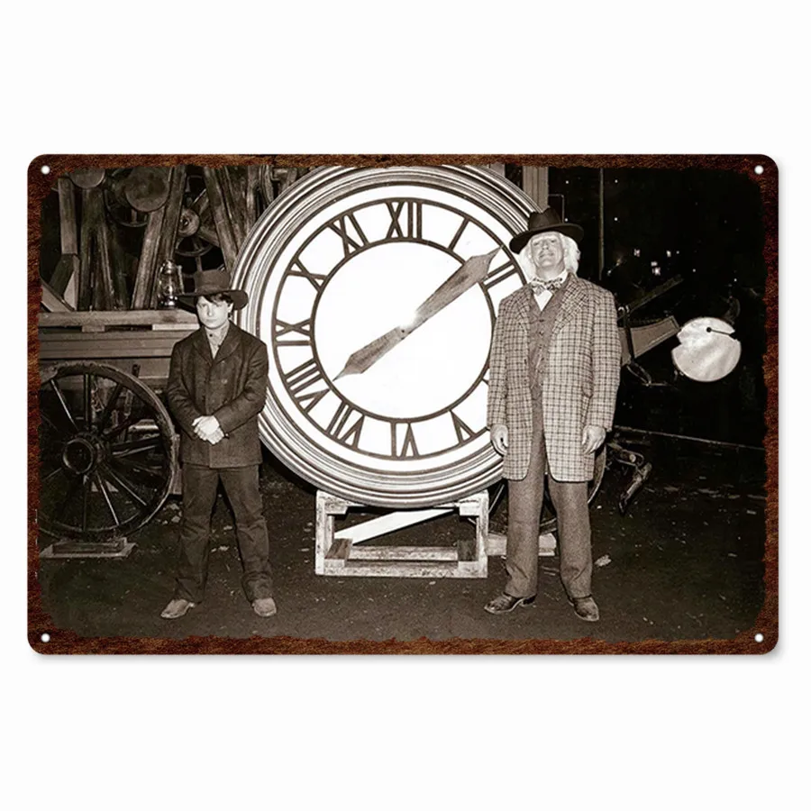 

Back To The Future Poster Metal Tin Sign Vintage Home Decor Movie Wall Sticker Metal Plaque Retro Iron Painting Room Decor 30x40