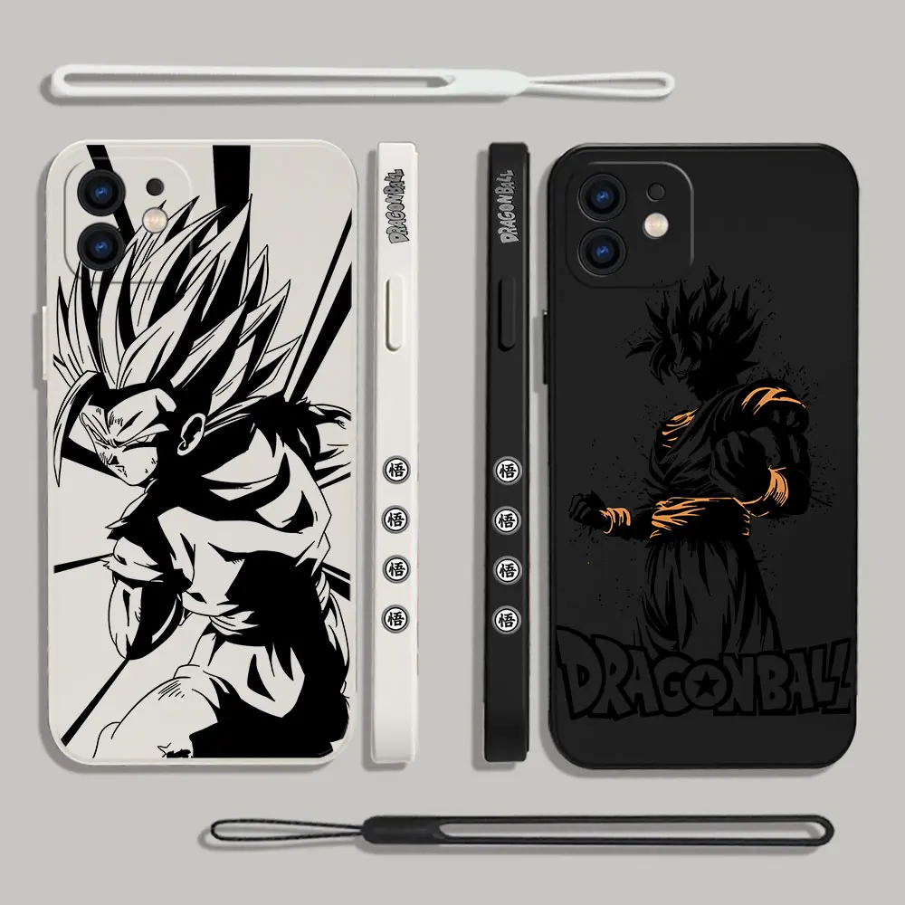 

Hot Anime Dragon Ball Son Goku Phone Case For Xiaomi Redmi Note 12 11 11T 10 10S 9 Pro Plus 10C 9A K40 K50 4G 5G With Hand Strap