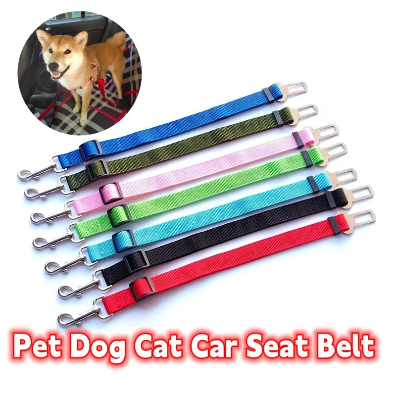 

Pet Dog Cat Car Seat Belt Adjustable Harness Seatbelt Lead Leash for Small Medium Dogs Travel Clip Pet Supplies Car Accessories