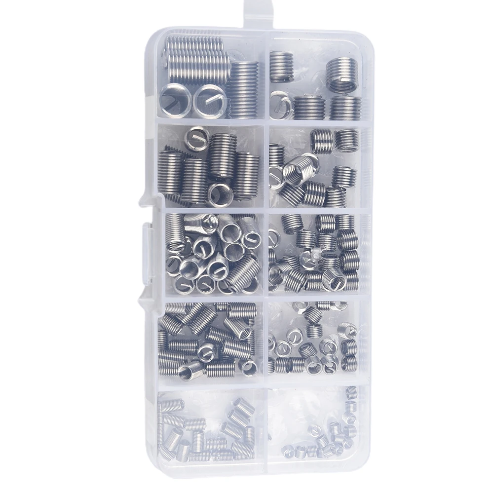 

Brand New Threaded Inserts Thread Repair 304 Stainless Steel Car Accessories Threaded Inserts Avoid Workpiece Loss