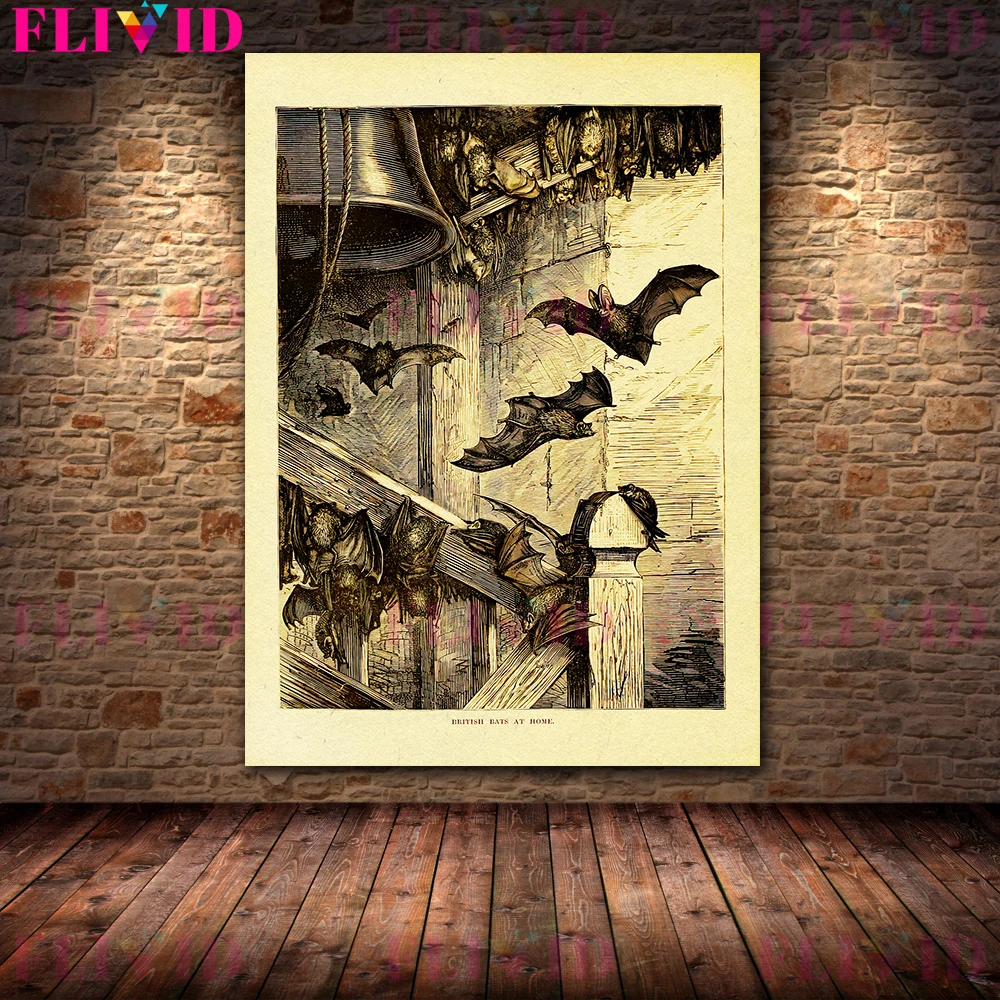 

Настенная картина "Полная луна летучие мыши"