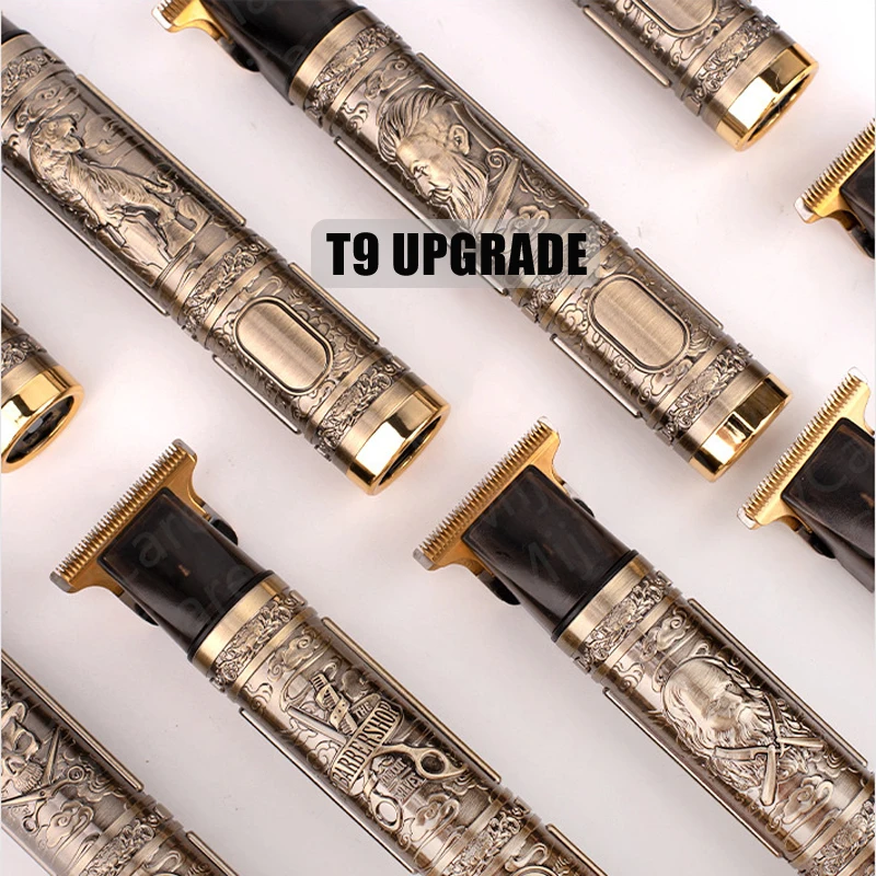 

професионалная машинка для стрижки волос на голове беспроводная аккумуляторный Vintage t9 Upgrade триммер электробритва для мужчин