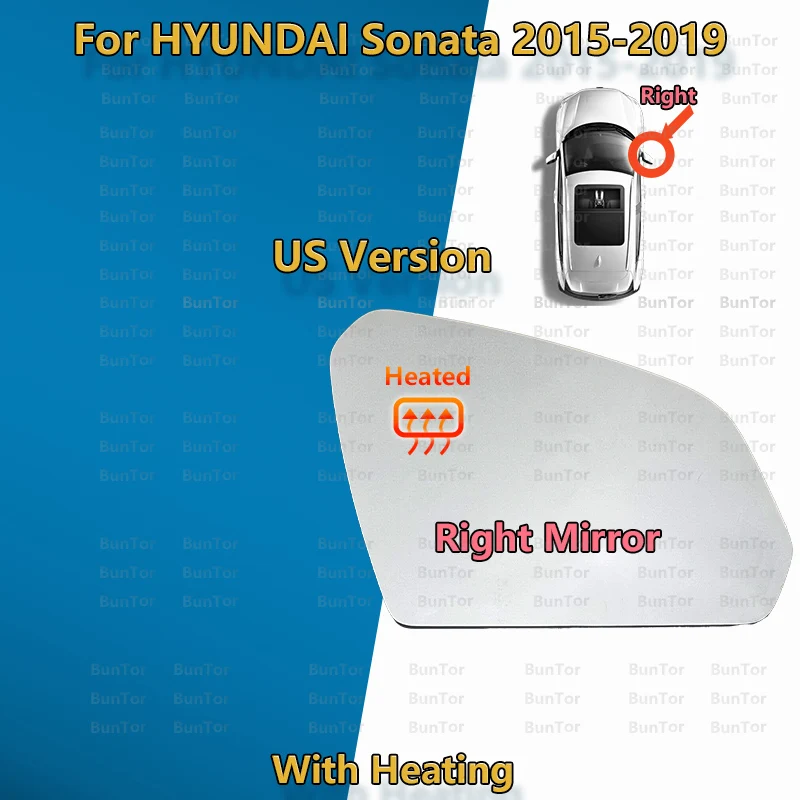 

Автомобильное зеркало заднего вида с подогревом для Hyundai Sonata, версия США 2015, 2016, 2017, 2018, 2019/ 87611/21-C2000/объектив зеркала заднего вида