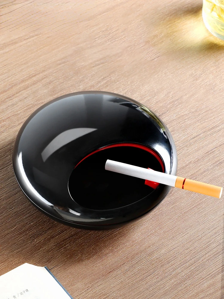 

Rookloze Asbak Met Deksel Voor Huis Woonkamer Lidded Oosterse Esthetische Decoratieve Sigaret Brandblusser Anti-Rook