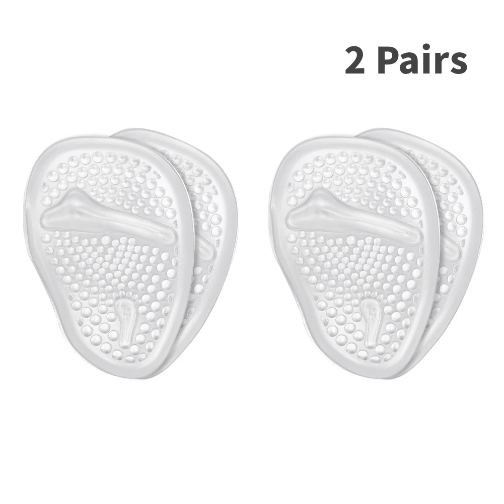 

2pairs Shoe Insole Self Sticking Forefoot Cushion Soft Shock Absorbing High Heel Accessories Outdoor Walking For Women Non Slip