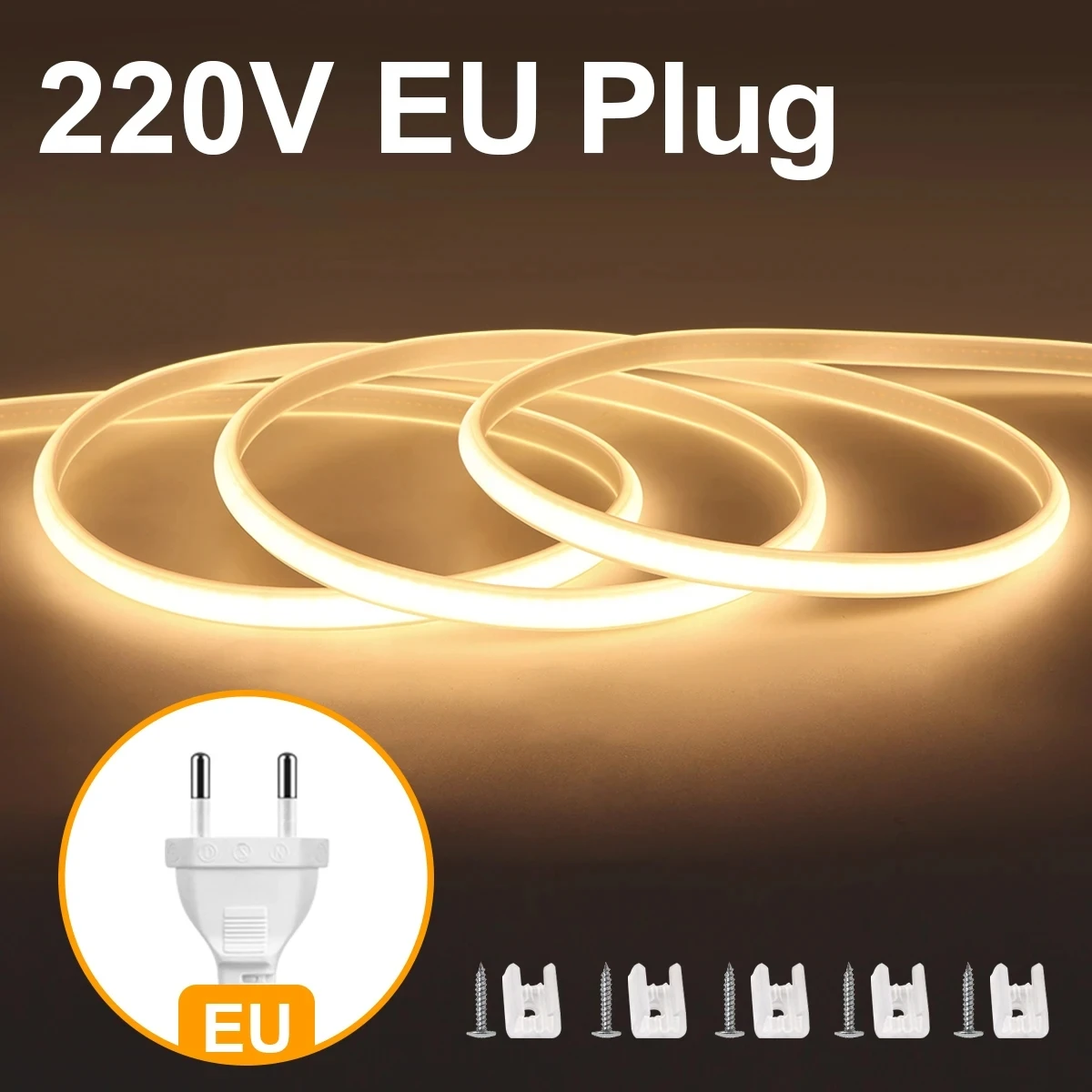 

Светодиодная лента Rybakov COB 220В белая