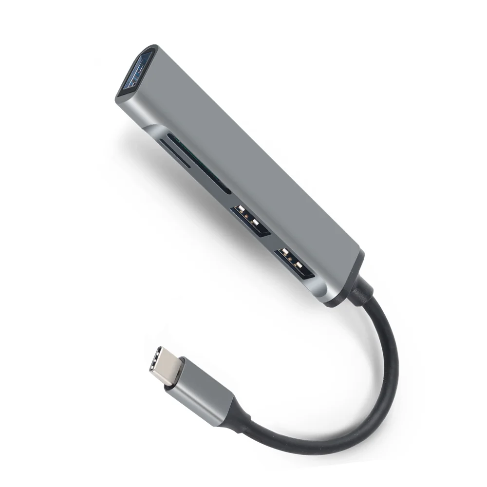 2-в-1 кардридер с 3 портами USB 0 type-C |