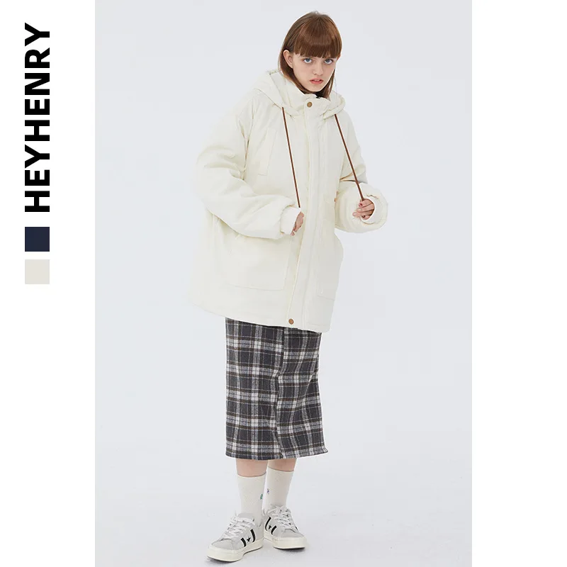 new winter men's thick padded jacket couple hooded hong kong loose jacket men's cold jacket parkas coats for men winter Coats