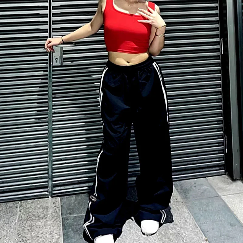 Клетчатые Широкие Брюки Мужские И Женские Повседневные Спортивные Брюки-карго В