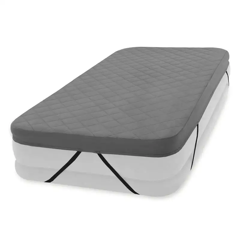

Thread Quilt Fitted Twin Size Airbed Mattress Cover, Gray (Cover Only)