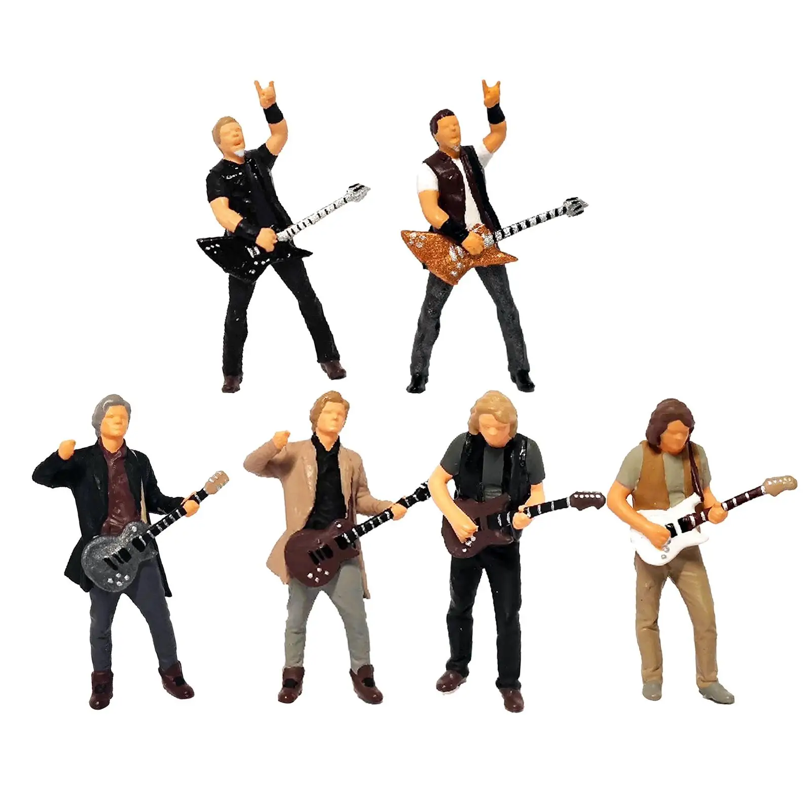 

1/64 Male Singer Figure Micro Landscape Miniature Movie Props Fairy Garden Street Scene Resin Model DIY Projects Dioramas Decor