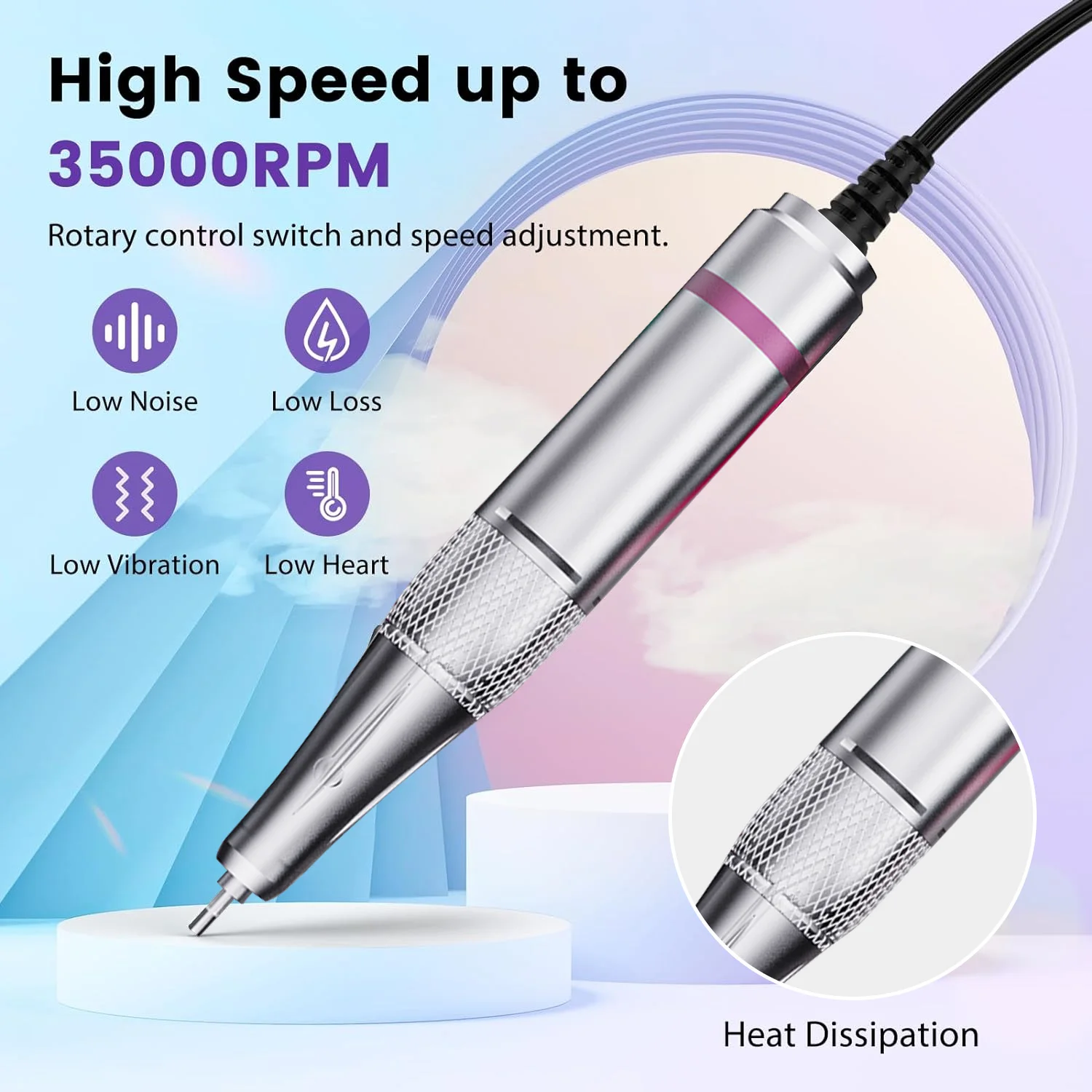 Профессиональная электрическая маникюрная дрель DianaBeauty из нержавеющей стали