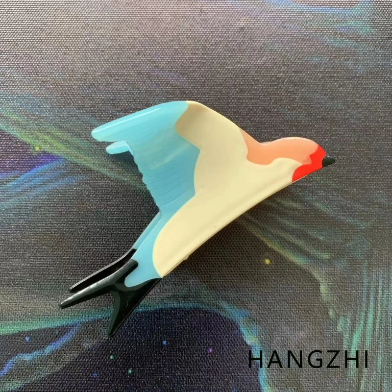 Ful Cute Swallow Hair Clip Creative Blue Bird Animal Shark Clip French Elegant Hair Accessories For Women Girl