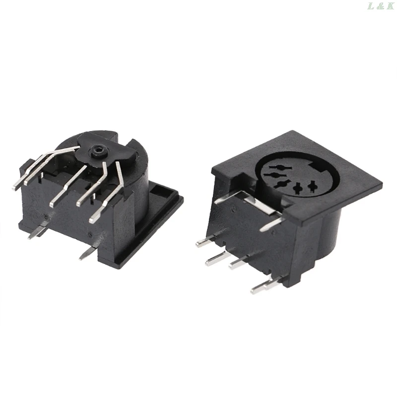 10 Pcs/Set PCB Panel Mount Female Connector DIN5 DIN 5-Pin Jack DS-5-01 MIDI |