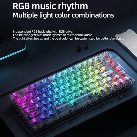 LAIMANEI 82 клавиш беспроводная механическая RGB клавиатура