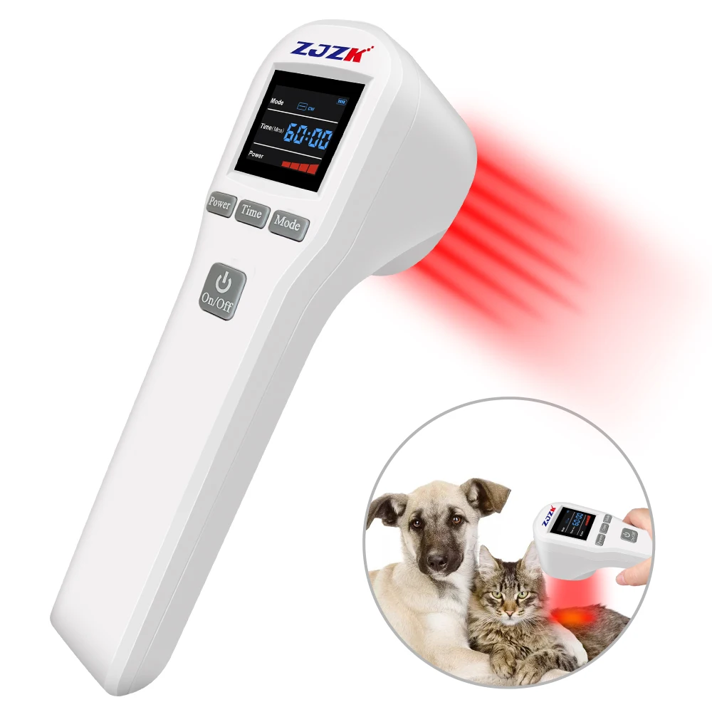 

ZJZK 808nm 650nm LLLT Cold Laser Therapy Device for Arthritis Wounds Injury Joint Pain Relief Dogs Cats Pet Health Physiotherapy