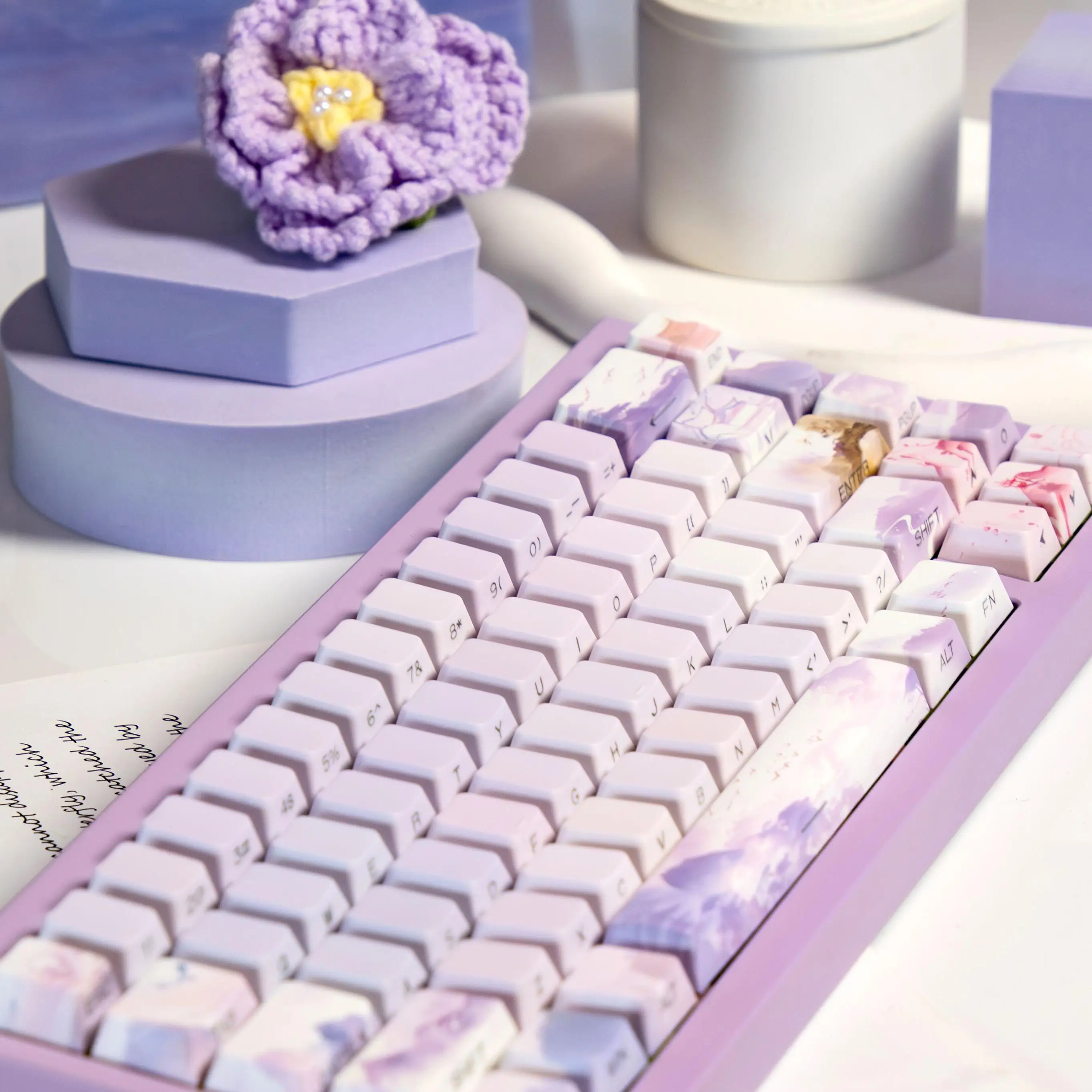 Zishan Sakura механическая клавиатура колпачок из ПБТ пятисторонняя горячая