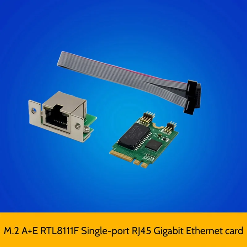 

Mini PCIE Network Card RTL8111F M.2 A+E To Gigabit Ethernet Card Single Port RJ45 Ethernet Network Card