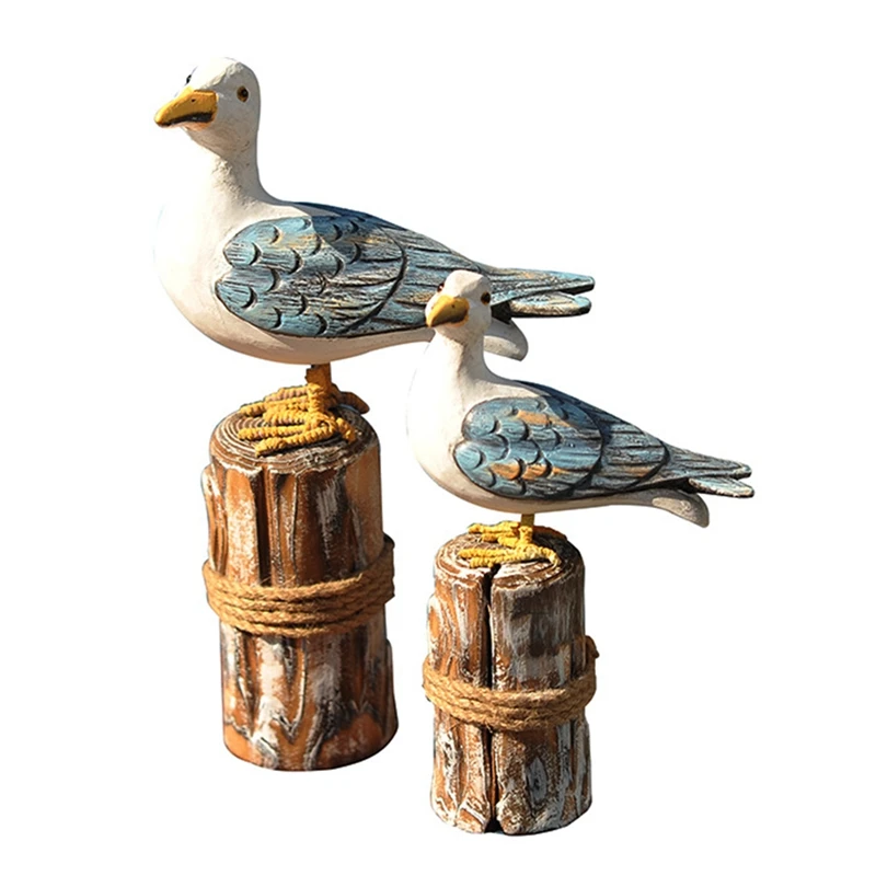 

Handicraft Decorations Mediterranean Exquisite Gifts Wooden Home Decorations Children's Room Stump Bird
