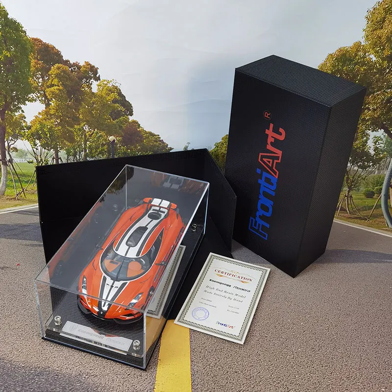 

FrontiArt 1/18 for Koenigsegg Regera Resin Diecast Car Model Toys Hobby Gifts Collection Ornaments Display Orange/Purple